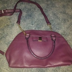 Merona burgundy crossbody satchel